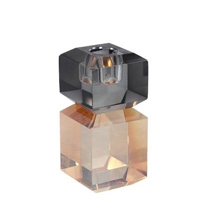 PTMD Allison Brown crystal glass candleholder square L