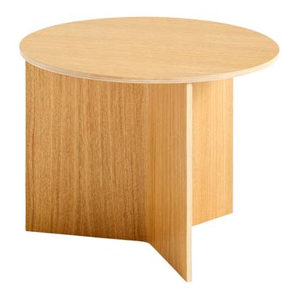 HAY Slit Table Wood Round Bijzettafel - Ã 45 cm - Oak