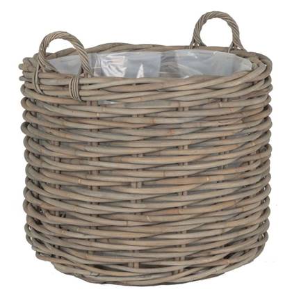 Sweet Living  Rotan Plantenmand Greywash - Ø70xH56 cm