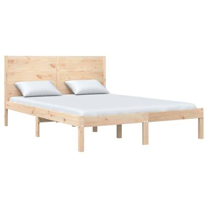 vidaXL Bedframe massief hout 135x190 cm