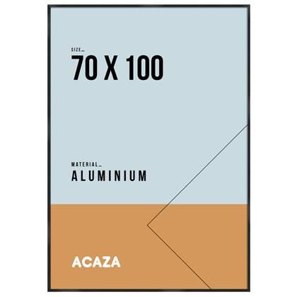 Acaza Fotokader, Lijst Geschikt Voor Foto's Of Posters Van 70 Cm X 100 Cm, Aluminium, Plexiglas, Zwa