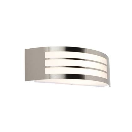 QAZQA Moderne wandlamp staal RVS IP44 - Sapphire Deluxe Zilver
