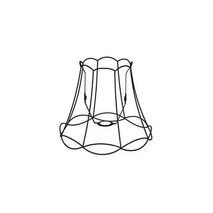 QAZQA Metalen lampenkap 30|26 - Granny Frame Zwart