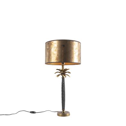 QAZQA Art Deco tafellamp brons met bronzen kap 35 cm - Areka