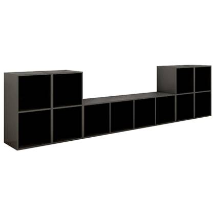 vidaXL-5-delige-Tv-meubelset-spaanplaat-hoogglans-grijs