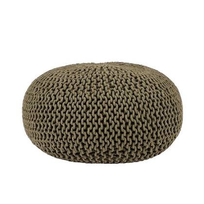 LABEL51 Knitted Poef L Groen