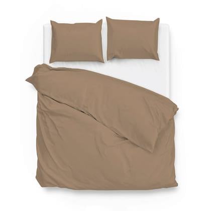 Zo!Home Satinado dekbedovertrek 2-persoons (200x200-220 cm + 2 slopen) Katoen satijn Praline Brown