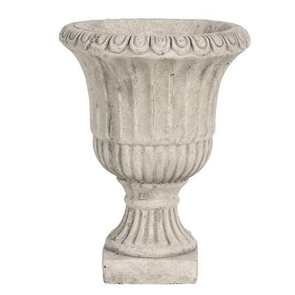 Clayre & Eef Bloempot Ø 15x20 cm Grijs Bruin Steen