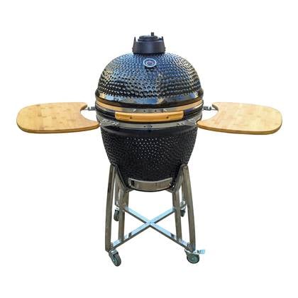 MOOS Kamado Grill 21 inch Keramische Barbecue Zwart