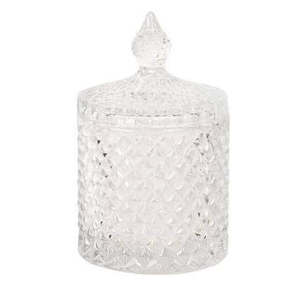 Clayre & Eef Glazen potje Ø 8x13 cm Glas Transparant