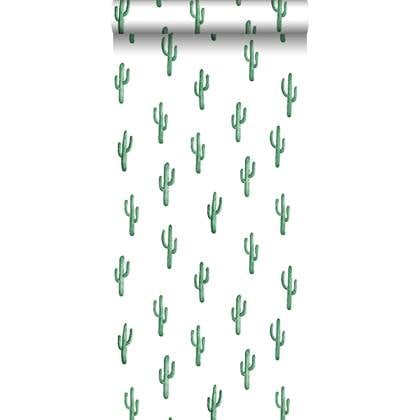 ESTA home behang kleine woestijn cactussen intens smaragdgroen