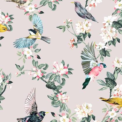 Joules vliesbehang Handford Garden Birds Antique
