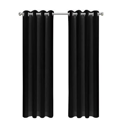 LW Collection Kant en klare gordijnen zwart 290x245cm