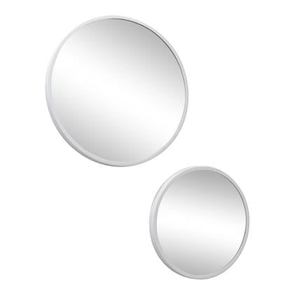 LOFT42 Mirror Spiegels Rond Wit Set van 2 Ã45 & Ã35