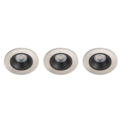 Philips Abrosa Inbouwspot LED 3x9W-650lm Rond Nikkel