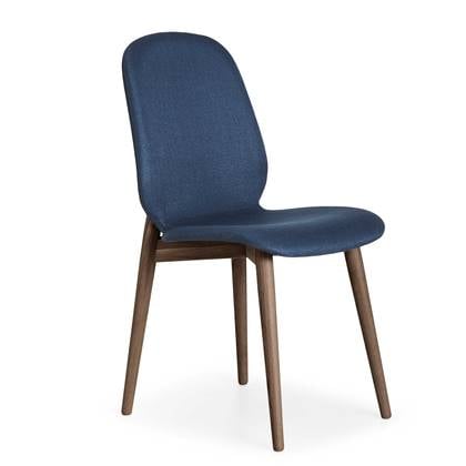 PBJ Designhouse Tradition stoel walnoot onderstel Blue