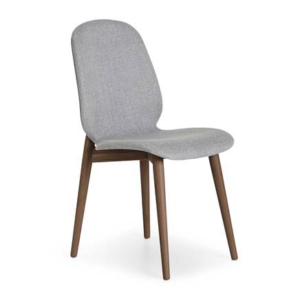 PBJ Designhouse Tradition stoel walnoot onderstel Medium Grijs