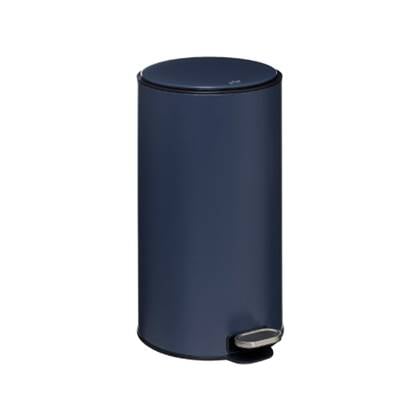 5Five Prullenbak|pedaalemmer - donker - metaal - 30 liter - 62 cm Blauw
