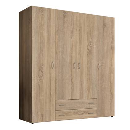 Woonexpress Kledingkast Baarlo - MDF - Naturel - 160 x 177 x 52 cm (BxHxD)