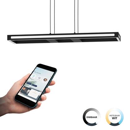 EGLO connect.z Salvilanas-Z Hanglamp - 77 cm - Zwart|Wit - Dimbaar