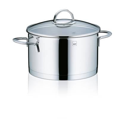 Kookpan hoog 20 cm - RVS - Kela | Cailin Zilver