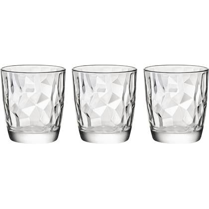 Bormioli Rocco Drinkglazen Diamond - 3x - glas - 305 ml