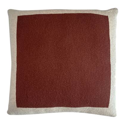 Malagoon Solid Gebreide Poster Sierkussen 50 x 50 cm - Rusty Brown