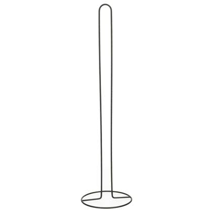 MSV Wc|toiletrolhouder reservoir - kunststof - glans -50 cm Zwart