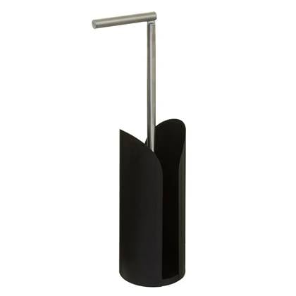 5five Toiletrolhouder - reservoir - - flexibele stang Zwart