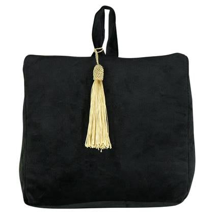Mars & More Deurstopper - fluweel - kleur - 17 cm Zwart