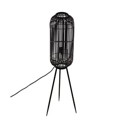 DKNC - Lamp Essen - Bamboe - 35x35x117cm - Zwart