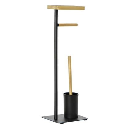 ITEM Toiletborstel met houder - - kunststof - 67 cm Zwart