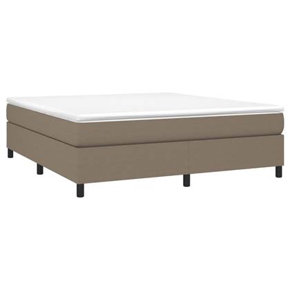 vidaXL Bedframe stof taupe 160x200 cm