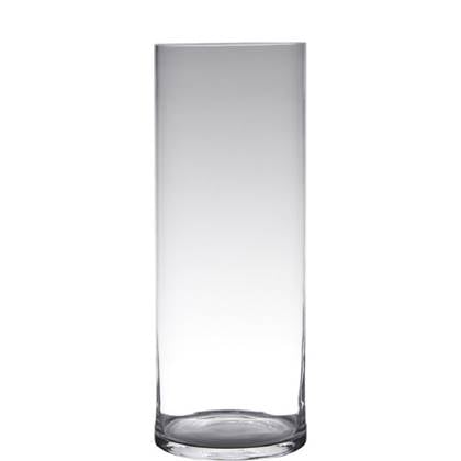 Hakbijl Glass Vaas - cilinder - glas - - 19 x 50 cm Transparant