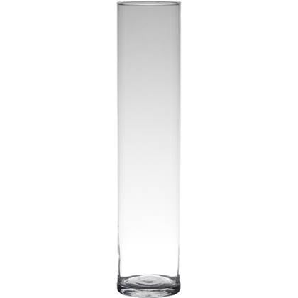 Hakbijl Glass vaas - cilinder glas - - 9 x 50 cm Transparant