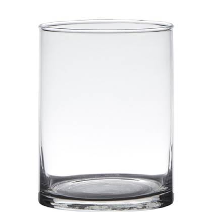 Hakbijl Glass Vaas - cilinder - glas - - 20 x 12 cm Transparant