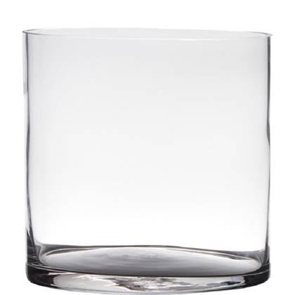 Hakbijl Glass Vaas - cilinder - glas - - 19 x 19 cm Transparant