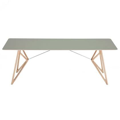 Gazzda Tink Tafel linoleum 220x90 whitewash Dark Olive