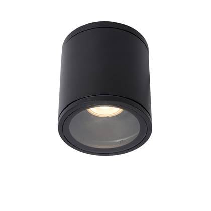 Lucide AVEN - Plafondspot Badkamer - Ø 9 cm - 1xGU Zwart