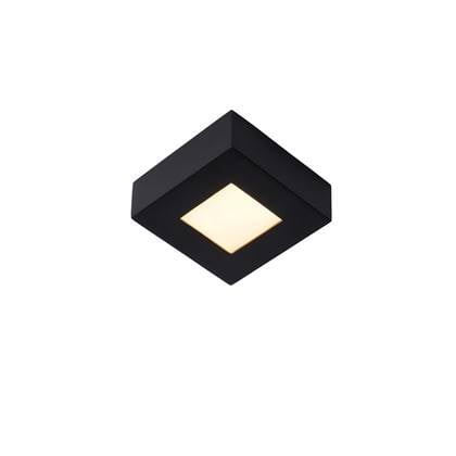Lucide BRICE-LED - Plafonnière Badkamer - LED Dimb Zwart