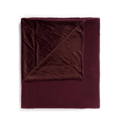 Essenza Teddy Plaid Plum wine 150 x 200 cm