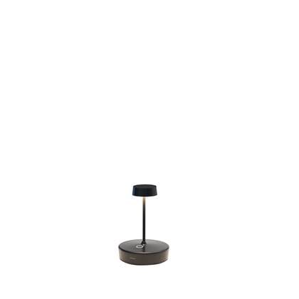 Zafferano - Swap MINI - Zwart - H 14.8CM - Ledlamp - Bureaulamp – Tafellamp – Snoerloos – Verplaatsbaar – Duurzaam - Voor binnen en buiten – LED - Dimbaar - IP65 Spat Waterdicht -