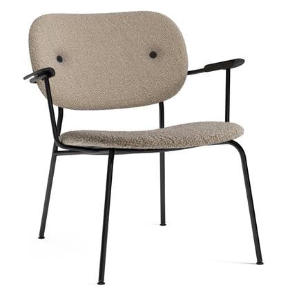 Audo Copenhagen Co fauteuil gestoffeerd Lupo Sand zwart eiken