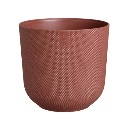 Elho Jazz Rond 23 Bloempot voor Binnen - Woonaccessoire van 100% Gereycled Plastic - Toscaans Rood