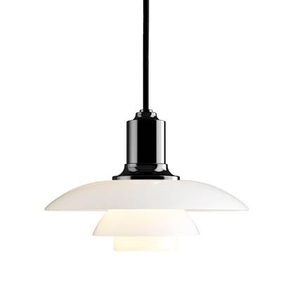 Louis Poulsen PH 2|1 hanglamp Ø20 zwart gemetaliseerd Wit