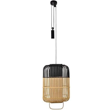 Forestier Bamboo square hanglamp large black