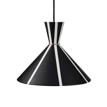 Warm Nordic Bloom Stripe hanglamp Ø30 zwart en warm white