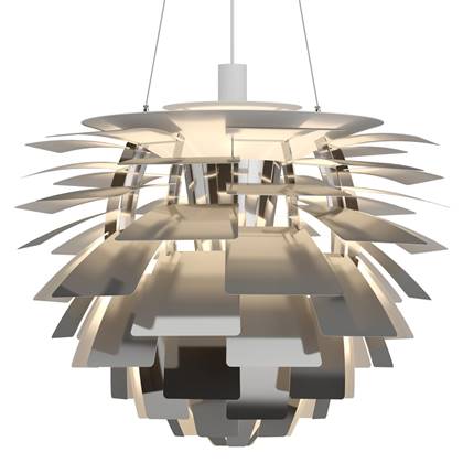 Louis Poulsen PH Artichoke hanglamp Ø72 LED gepolijst roestvrijstaal