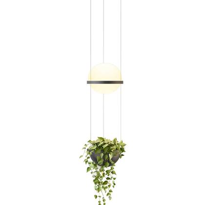 Vibia Palma Hanglamp 3724 LED Ø22 met plantenbak mat grijs