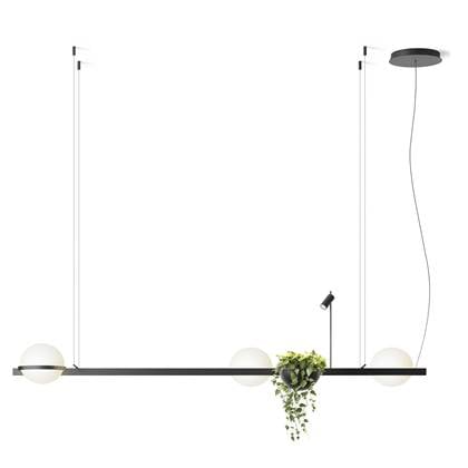 Vibia Palma 3736 hanglamp LED met plantenbak grafiet